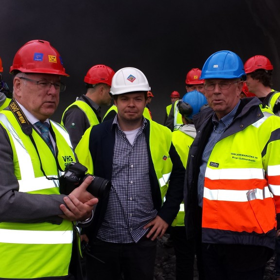 Kristján Möller alþingismaður, Einar Hrafn frá Ósafl og Birgir G. stjórnarmaður í Vaðlaheiðargöngum hf