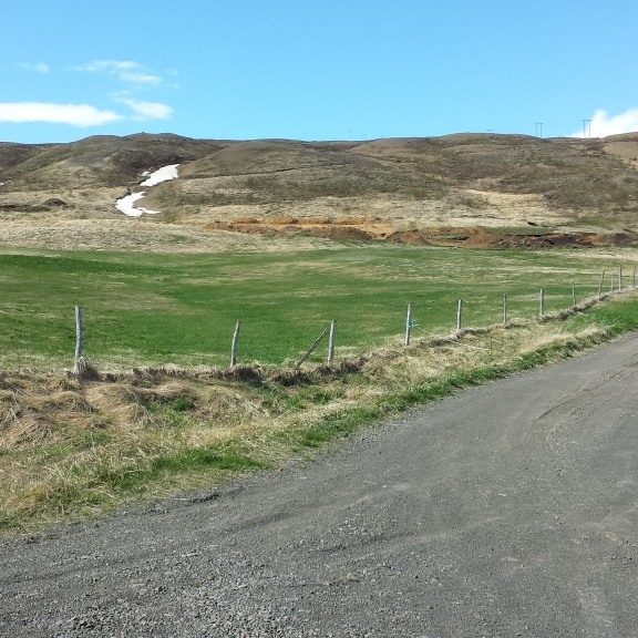 Yfirlitsmynd yfir fyrirhugað framkvæmdasvæði í landi Skóga Fnjóskadal. Vinna þar byrjar í júlí 2013 með gröft á
forskeringu.