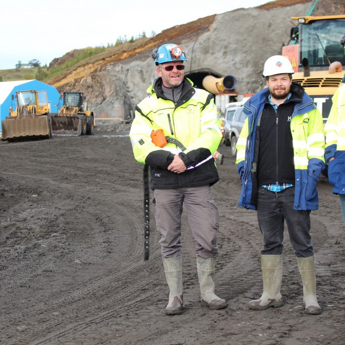 Oddur umsjónarmaður verkkaupa, Einar Hrafn aðst. staðastjóri og Jón Leví, staðastjóri frá Ósafl