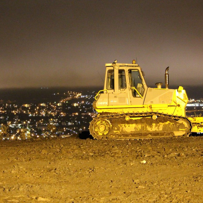 Verktaki er byrjaður að lýsa upp vinnusvæðið