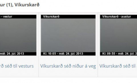 Mynd af vef vegagerðar