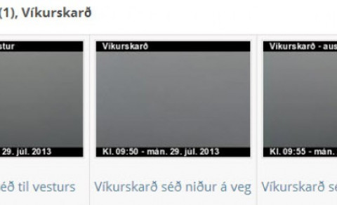 Af vefmyndavélum Vegagerðarinnar